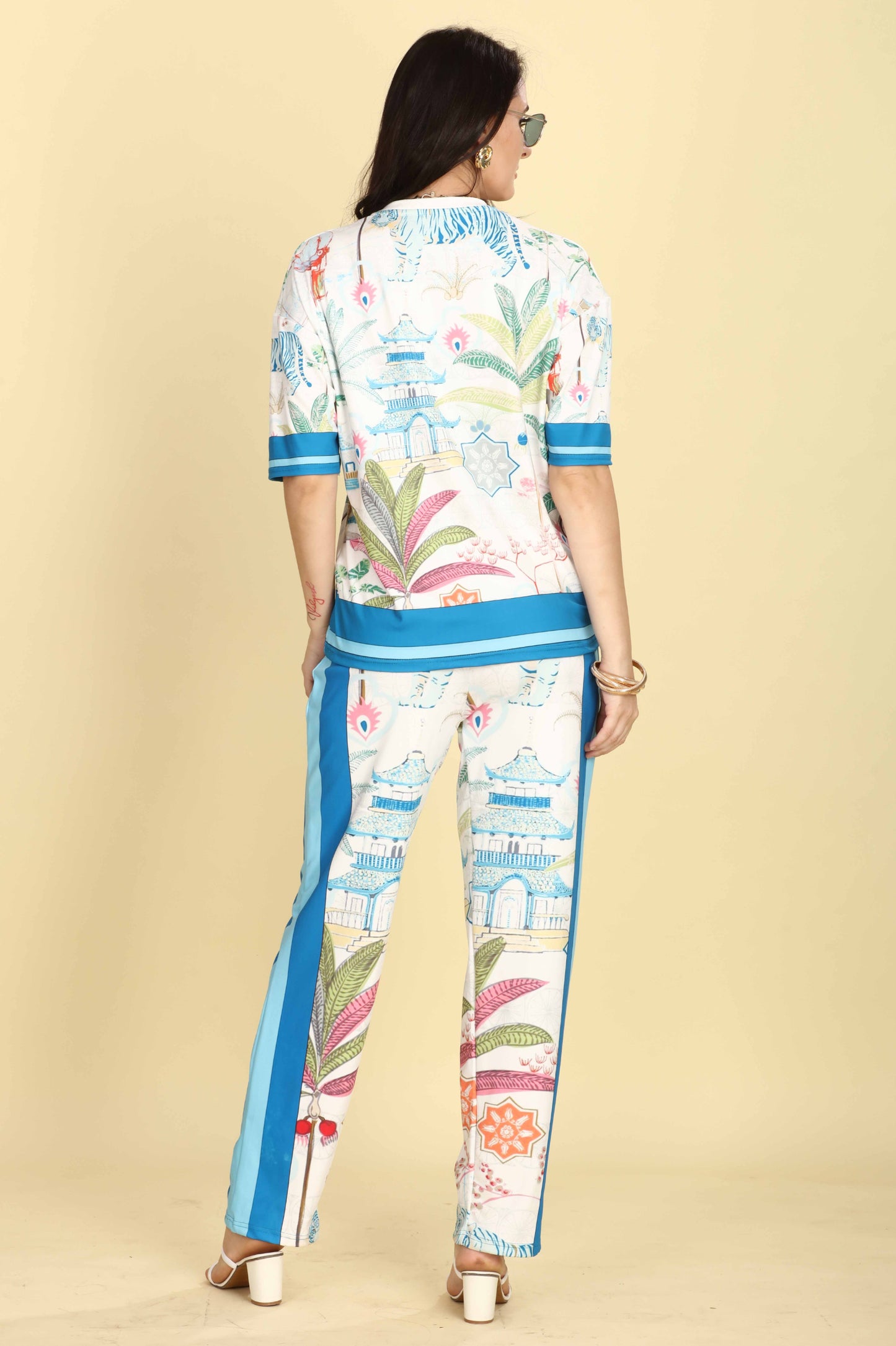 Japanese Tiger Embellished Co-ord Set