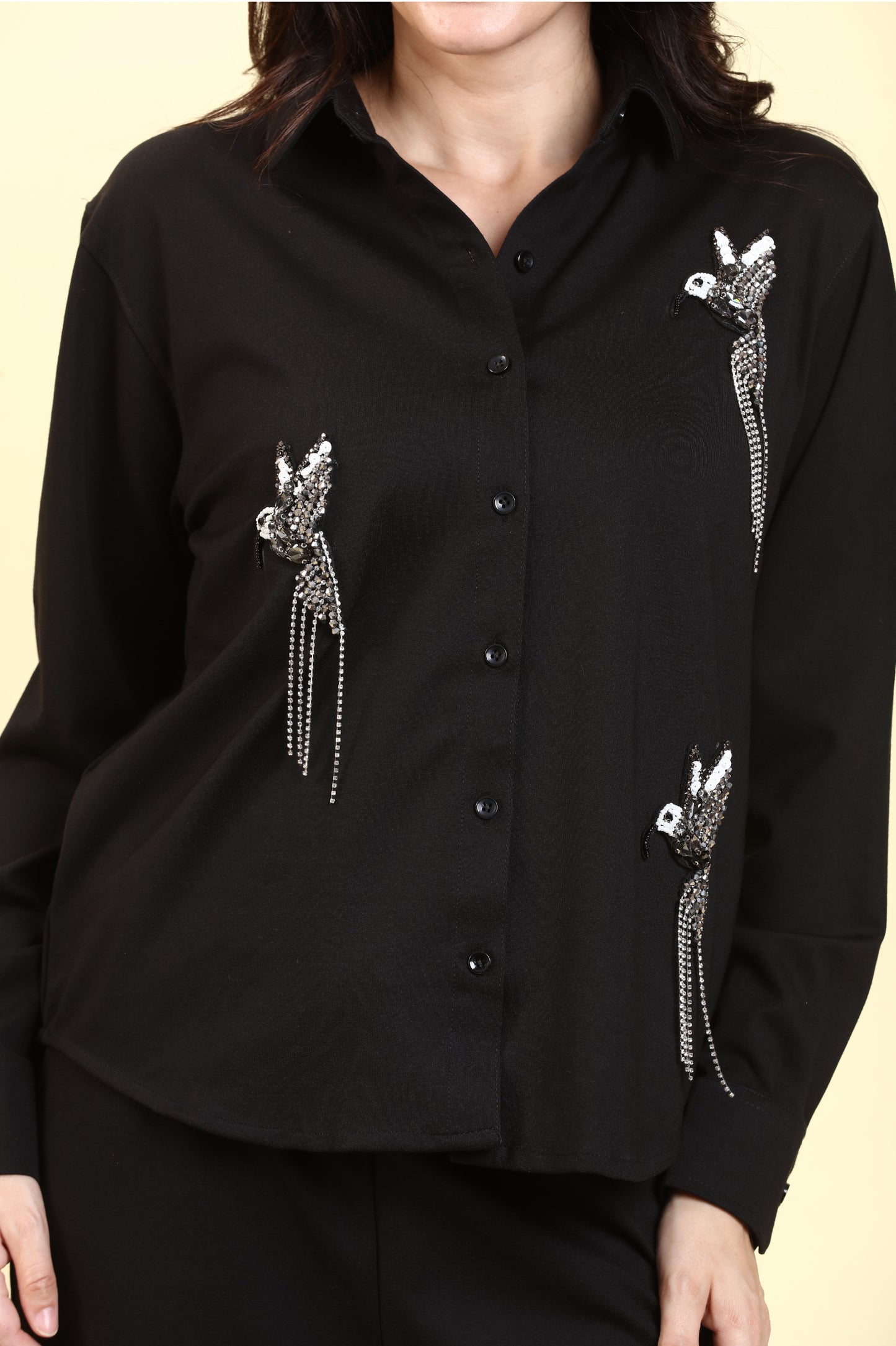Winged Wonder: Handcrafted Shirt & Pants Ensemble