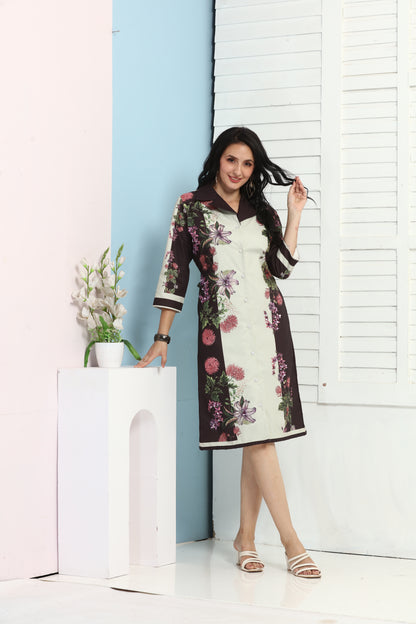 WINE AND WHITE DRESS