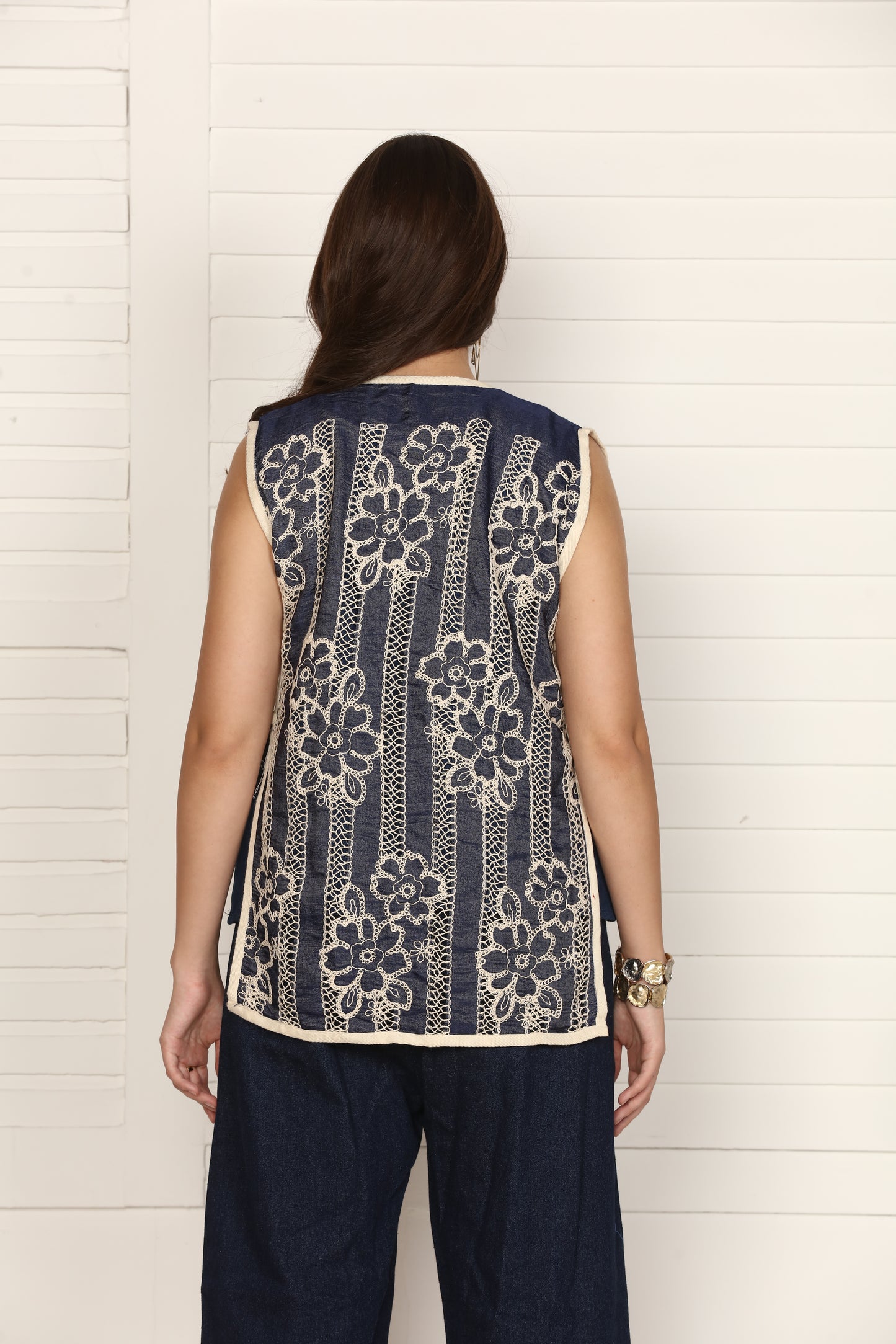 Dark Denim Vertical Buckle Set