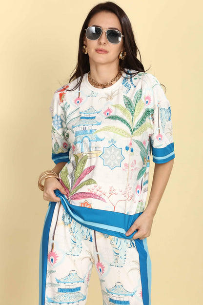 Japanese Tiger Embellished Co-ord Set