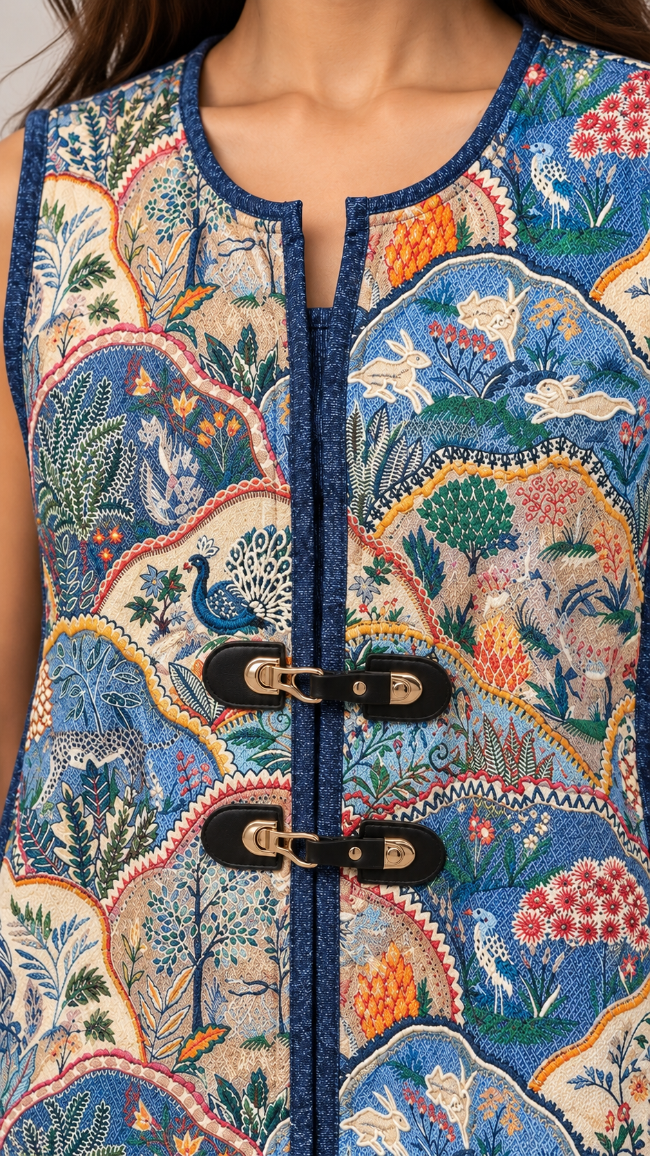 Peacock Buckle Embellished 3-Piece Set