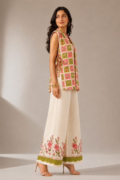 Botanical Bloom Linen Cotton Co-ord Set