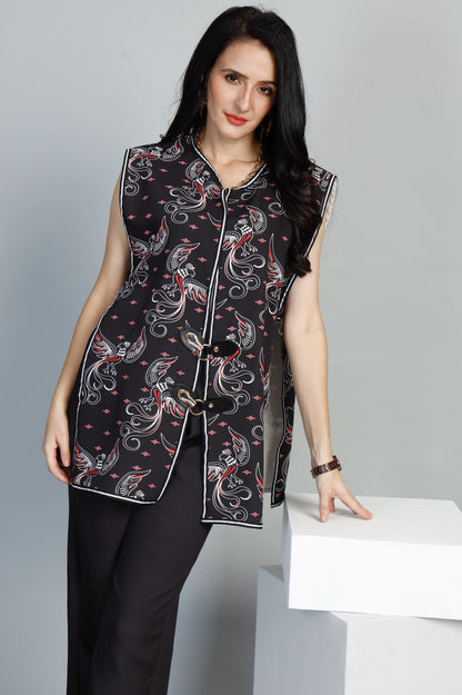 Black Bird Buckle Jacket & Pants Set – Stylish, Versatile Party & Festive Outfit