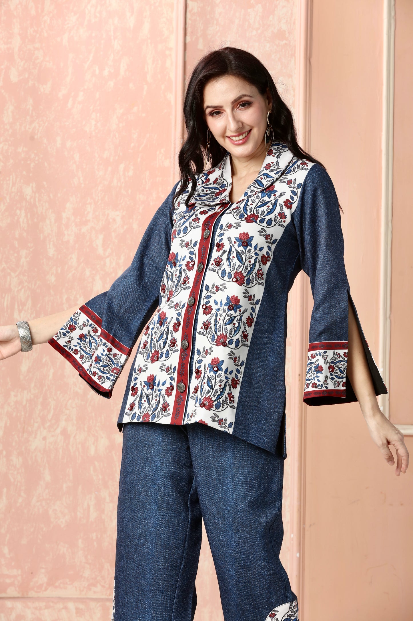 Scarlet Bloom Co-ord Set